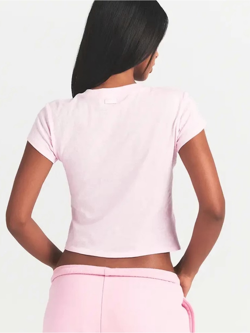 SKIMS Light Pink Short Sleeve Tee with Heart Cutout - Picture 5 of 7